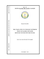 Thực trạng công tác chăm sóc người bệnh trầm cảm tại khoa thần kinh bệnh viện tâm thần phú thọ năm 2021 