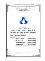 ĐỒ án môn học THIẾT kế hệ THỐNG cơ điện tử đề tài THIẾT kế ROBOT dò LINE 