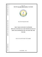 Thực trạng chăm sóc người bệnh rối loạn tâm thần sau chấn thương sọ não tại khoa thần kinh bệnh viện tâm thần phú thọ năm 2021 