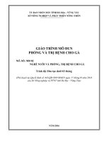 Giáo trình Phòng và trị bệnh cho gà (Nghề Nuôi và phòng, trị bệnh cho gà)