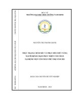 Thực trạng chăm sóc và phục hồi chức năng người bệnh chậm phát triển tâm thần tại bệnh viện tâm thần phú thọ năm 2021 