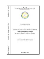 Thực trạng công tác chăm sóc người bệnh cai rượu tại khoa thần kinh bệnh viện tâm thần phú thọ năm 2021 1 