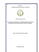 Thực trạng chăm sóc người bệnh động kinh tại bệnh viện tâm thần trung ương i năm 2021 