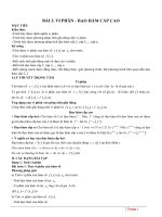 BÀI 3  VI PHÂN   đạo hàm cấp CAO 