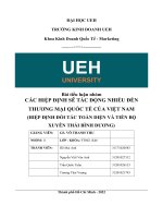 tiểu luận nhóm CÁC HIỆP ĐỊNH sẽ TÁC ĐỘNG NHIỀU đến THƯƠNG mại QUỐC tế của VIỆT NAM (HIỆP ĐỊNH đối tác TOÀN DIỆN và TIẾN bộ XUYÊN THÁI BÌNH DƯƠNG) 