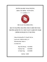 BÀN VỀ NGƯỠNG NỢ CÔNG TỐI ƯU ĐỐI VỚI TĂNG TRƯỞNG KINH TẾ CỦA VIỆT NAM VÀ KHUYẾN NGHỊ CHÍNH SÁCH QUẢN LÝ NỢ CÔNG