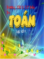 Bài giảng môn Đại số lớp 9: Ôn tập học kì 1