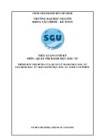 bài thi quản trị danh mục đầu tư