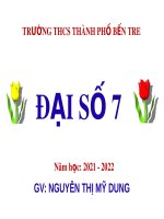 Bài giảng môn Đại số lớp 7 - Bài 1: Đại lượng tỉ lệ thuận