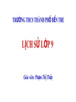 Bài giảng môn Lịch sử lớp 9 - Bài 3: Quá trình phát triển của phong trào giải phóng dân tộc và sự tan rã của hệ thống thuộc địa
