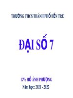 Bài giảng môn Đại số lớp 7: Ôn tập học kì 1