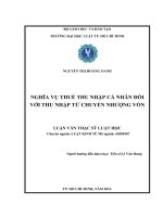Nghĩa vụ thuế thu nhập cá nhân từ chuyển nhượng vốn 