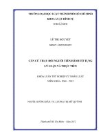 Căn cứ thay đổi người THT lý luận và thực tiễn 