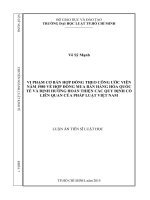 Vi phạm cơ bản hợp đồng theo quy định của công ước viên năm 1980 về hợp đồng mua bán hàng hóa quốc tế và định hướng hoàn thiện các quy định có liên quan của pháp luật việt nam 
