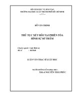 Thủ tục xét hỏi tại phiên tòa hình sự sơ thẩm 