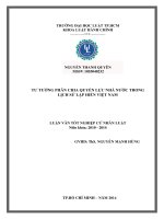 Tư tưởng phân chia quyền lực nhà nước trong lịch sử lập hiến việt nam 