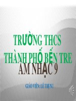 Bài giảng môn Âm nhạc lớp 9 - Tiết 4: Học hát bài Nụ cười