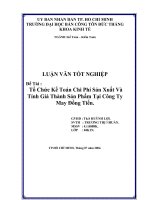 TỔ CHỨC kế TOÁN CHI PHÍ sản XUẤT và TÍNH GIÁ THÀNH sản PHẨM tại CÔNG TY MAY ĐỒNG TIẾN