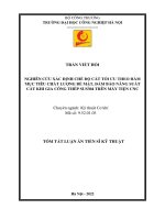 Nghiên cứu xác định chế độ cắt tối ưu theo hàm mục tiêu chất lượng bề mặt, đảm bảo năng suất cắt khi gia công thép SUS304 trên máy tiện CNC TT 