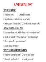 Bài giảng môn Tiếng Anh lớp 7: Ôn tập học kì 1 (Hệ 10 năm)