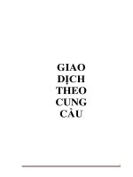 Giao dịch theo cung cầu (Phong Nguyễn tổng hợp từ Afonso  chủ nhân của setandforget.com)