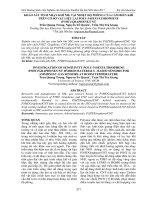 Khảo sát tính nhạy khí NH3 tại nhiệt độ phòng của cảm biến khí trên cơ sở vật liệu lai poly-3-hexylthiophene (P3HT)/Graphene/CNT