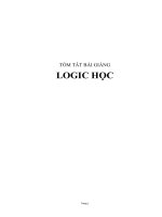 Tóm tắt bài giảng Logic học