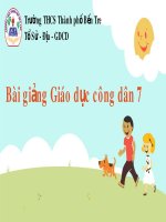 Bài giảng môn GDCD lớp 7 - Bài 1: Sống giản dị