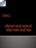 BÀI GIẢNG    KIỂM SOÁT nội bộ TRONG hệ THỐNG THÔNG TIN kế TOÁN  