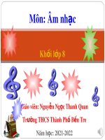 Bài giảng môn Âm nhạc lớp 8 - Tiết 1: Học bài hát Mùa thu ngày khai trường