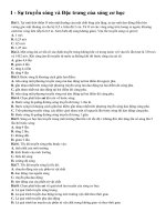 Ôn Tập Vật Lý 12  sự truyền sóng và đặc trưng của sóng cơ học