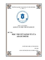 Tiểu luận Học thuyết kinh tế của Adam Smith