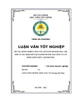 219  HOÀN THIỆN CÔNG tác kế TOÁN DOANH THU, CHI PHÍ và xác ĐỊNH kết QUẢ KINH DOANH tại CÔNG TY cổ PHẦN KIẾN TRÚC lập PHƯƠNG 
