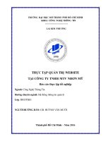 Báo cáo thực tập thực tập quản trị website tại công ty TNHH MTV nhơn mỹ 