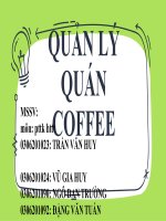QUẢN lý QUÁN COFFEE QUẢN lý NHẬP HÀNG QUẢN lý bán HÀNG 