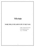 Tiểu luận Nghệ thuật múa rối nước ở Việt Nam
