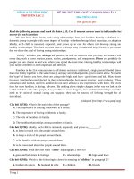 ĐỀ THI THỬ THPT QUỐC GIA 2019-2020 LẦN 1Môn TIẾNG ANH