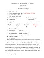 TRƯỜNG ĐẠI HỌC MỞ THÀNH PHỐ HỒ CHÍ MINH KHOA LUẬT ĐỀ CƯƠNG MƠN HỌC: LUẬT DÂN SỰ