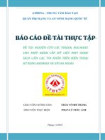 Báo cáo thực tập nghiên cứu trojan, malware cho phép ĐCDL trên điện thoại android 