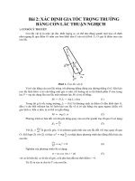 báo cáo thí nghiệm vật lý đại cương A1 bài 2