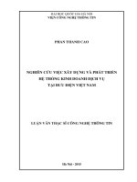 Nghiên cứu việc xây dựng và phát triển hệ thống kinh doanh dịch vụ tại bưu điện việt nam 