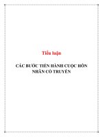 Tiểu luận Các bước tiến hành cuộc hôn nhân cổ truyền