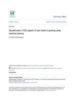 Luận văn thạc sĩ classification of EEG signals of user states in gaming using machine learning 