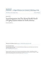 Luận văn Thạc sĩ Social Integration And The Mental Health Needs Of Lgbtq Asylum Seekers In North America
