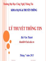 Bài giảng: Lý thuyết thông tin