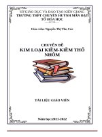 CHUYÊN đề KIM LOẠI KIỀM KIỀM THỔ NHÔM  2 