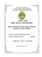 PECTIN và ỨNG DỤNG TRONG THỰC PHẨM 