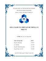 BÁO cáo đồ án THIẾT kế hệ THỐNG cơ điện tử 