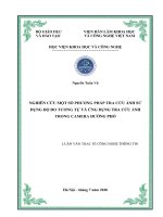 Nghiên cứu một số phương pháp tra cứu ảnh sử dụng độ đo tương tự và ứng dụng tra cứu ảnh trong camera đường phố 