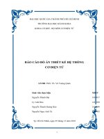 BÁO cáo đồ án THIẾT kế hệ THỐNG cơ điện tử 